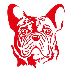 French Bulldog dog head sticker