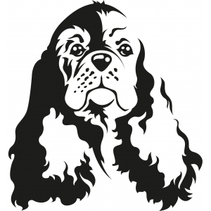 American Cocker dog head sticker