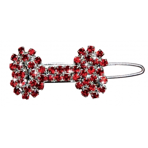 Barrette os strass rouge 2,5cm