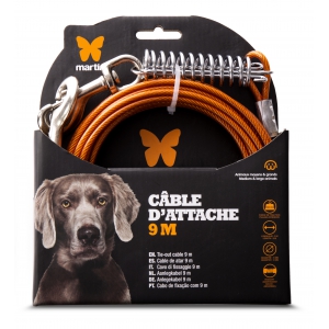 Câble d'attache pour moyen et grand chien - 5mm x 9m
