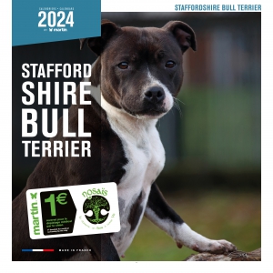 Calendrier chien 2024 - Stafford Shire Bull Terrier - Martin Sellier