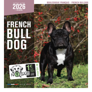 Calendrier chien 2026 - Bouledogue français - Martin
