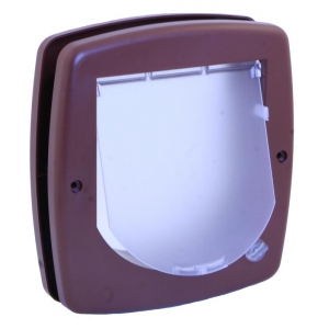 Chatière manuelle 4 positions - marron