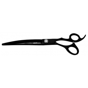 Grooming curved scissors XP804 - professional - Optimum Black Titanium - 19 cm