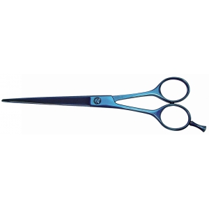 Grooming straight scissors for left-handed XP361 - semi-professional - Optimum Blue Ray - 19 cm