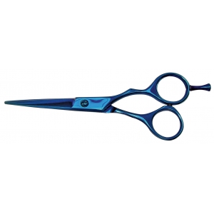 Grooming straight scissors XP390 - semi-professional - Optimum Blue Ray - 15,5 cm