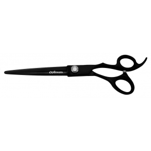 Grooming straight scissors XP801 - professional - Optimum Black Titanium - 17 cm