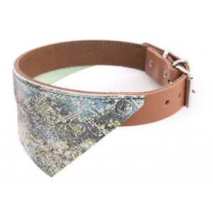 Collier Camel Bandana en cuir fantaisie - Malibu - L.47 x l.2,2 x 33-42 cm
