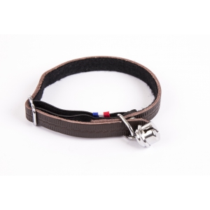 Farandole Cat leather collar - Brown