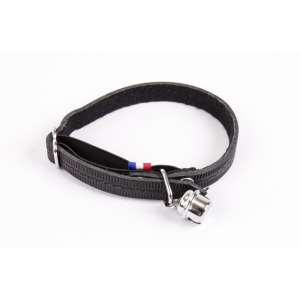 Farandole Cat leather collar - Black