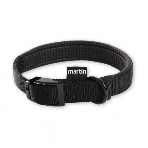 Right collar comfort for dog black nylon