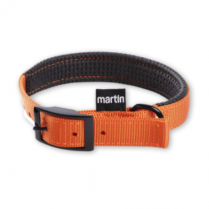 Right collar comfort for dog orange nylon