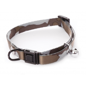 Collier pour chat camouflage grise