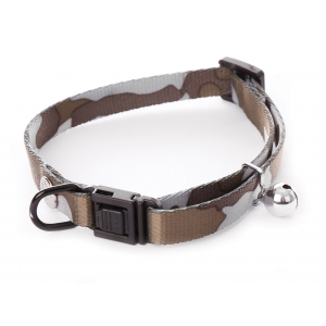Collier pour chat camouflage gris