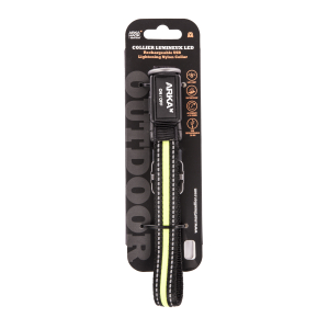 Collier lumineux nylon USB - Jaune - 35/40 cm