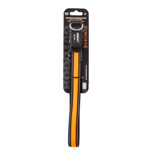Collier lumineux nylon USB - Orange - 45/63 cm