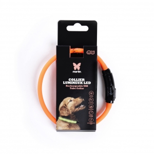 Collier lumineux tube USB - Orange