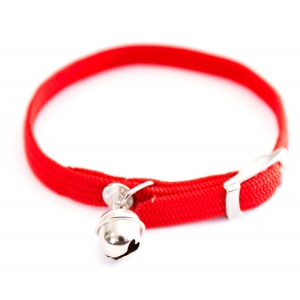 Cat collar - nylon elastic red - 1 x 30 cm 