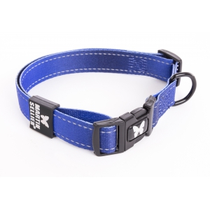 Dog collar - nylon Reflex blue
