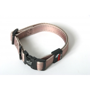 Dog collar - nylon Reflex browm Gold