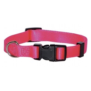 Pink adjustable fluorescent collar
