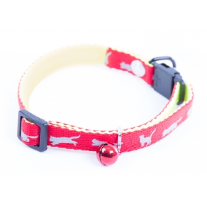 Collar for cat - Bi-color - red