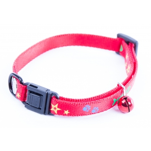 Collar for cat - Fish & Star - red