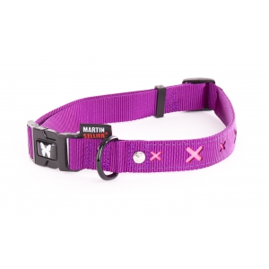 Collier pour chien - croix rose