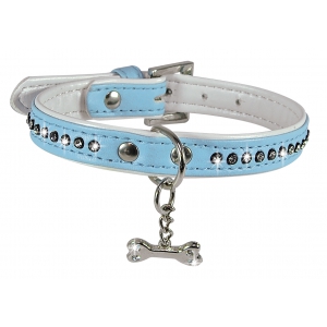 Collier pour chien ELEGANCE - Bleu glacier