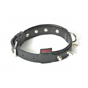 Collier pour chien en cuir clouté