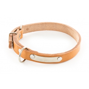Coupé franc natural leather Dog Collar