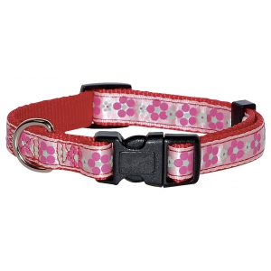 Meadow red dog collar - Vivog