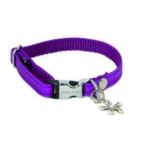 Dog collar - nylon Disco purple