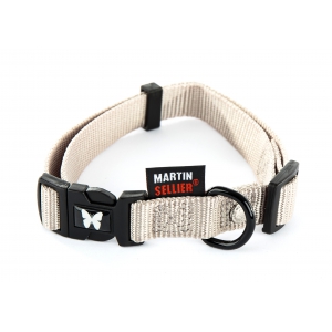 Collier pour chien nylon gris