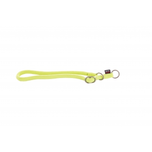 Dog semi-choke collar - green round nylon - 65 x 1,3cm 