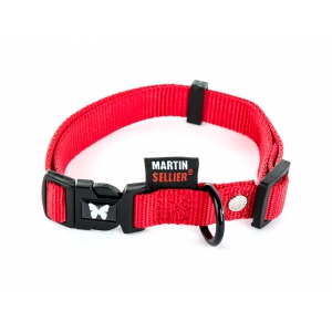 Dog collar - nylon red