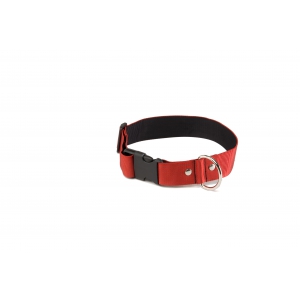 Dog collar - nylon red & black