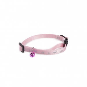 Collier réglable nylon "Chat" pour chat - Martin Sellier - Gris rose clair