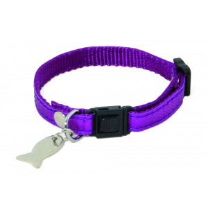 Adjustable Cat Collar - Disco - violet