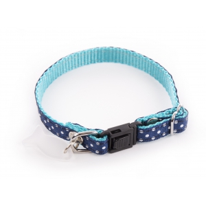 Adjustable Cat Collar - Pea - blue