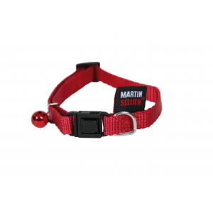 Collier réglable pour chat - Uni - rouge