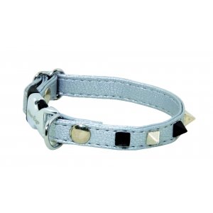 Pearl imitation leather dog collar