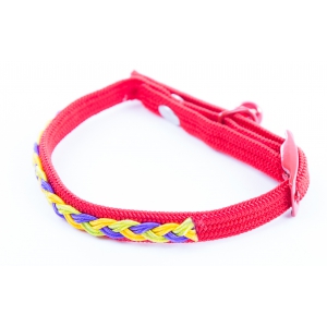Collier tressé pour chat - rouge