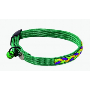Collier tressé pour chat - vert