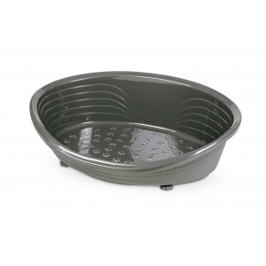Basket for dog and cat - non-slip plastic grey
