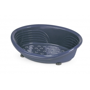 Basket for dog and cat - non-slip plastic blue
