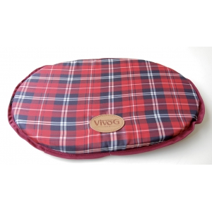 Dog and cat oval cushion - red scotish