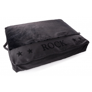 Coussin rectangulaire noir - Collection Rock - 80 x 60 cm