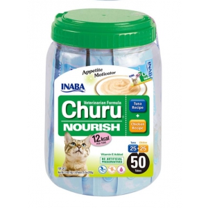 Friandise crémeuse CHURU NOURRISH - Spécial vétérinaire pour chat x50