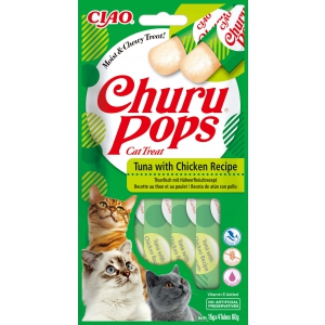 Friandises crémeuses CHURU POPS pour chat - Recette Thon et poulet x12